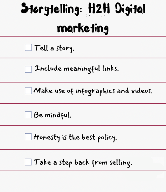 Storytelling H2H Digital Marketing provided by DMalip Digital Marketing Experts.